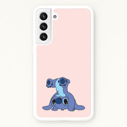 Cute Blue Alien Handstand  - Stitch Phone Case for Galaxy S21