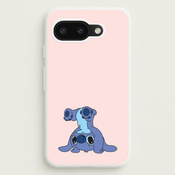 Cute Blue Alien Handstand  - Stitch Phone Case for Google Pixel 9a