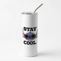 Stay Cool Blue Alien Skinny Tumbler