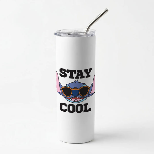 Stay Cool Blue Alien Skinny Tumbler