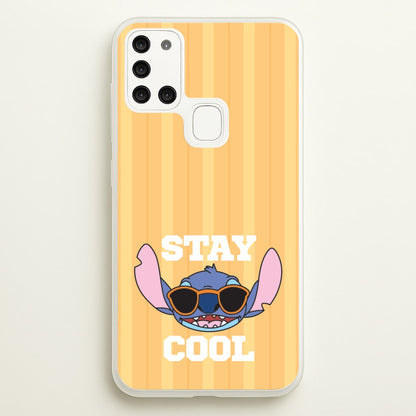 Stay Cool Blue Alien  - Stitch Phone Case for Galaxy A21s