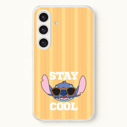Stay Cool Blue Alien  - Stitch Phone Case for Galaxy S24