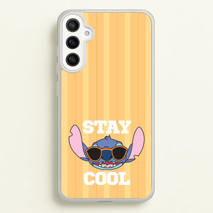 Stay Cool Blue Alien  - Stitch Phone Case for Galaxy A34