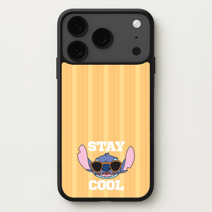 Stay Cool Blue Alien Phone Case for iPhone 17 Pro Max