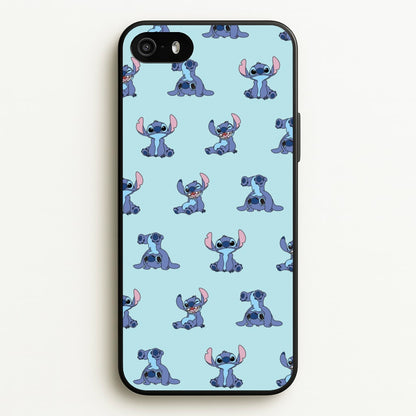 Cute Blue Alien Pose Pattern  - Stitch Phone Case for iPhone 5 / 5s / SE 2016