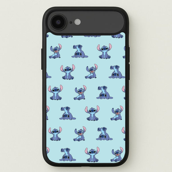 Cute Blue Alien Pose Pattern Phone Case for iPhone 17 Air