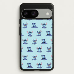 Cute Blue Alien Pose Pattern  - Stitch Phone Case for Google Pixel 9 / 9 Pro