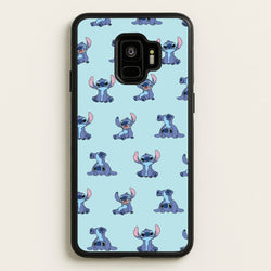 Cute Blue Alien Pose Pattern  - Stitch Phone Case for Galaxy S9