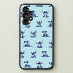 Cute Blue Alien Pose Pattern  - Stitch Phone Case for Galaxy A13