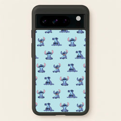 Cute Blue Alien Pose Pattern  - Stitch Phone Case for Google Pixel 8 Pro