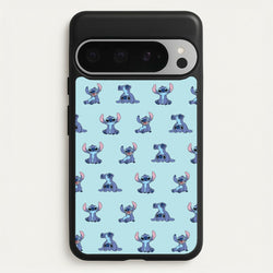 Cute Blue Alien Pose Pattern  - Stitch Phone Case for Google Pixel 9 Pro XL