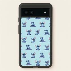 Cute Blue Alien Pose Pattern  - Stitch Phone Case for Google Pixel 6a