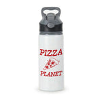 Retro Pizza Planet  Active Water Bottle - Black
