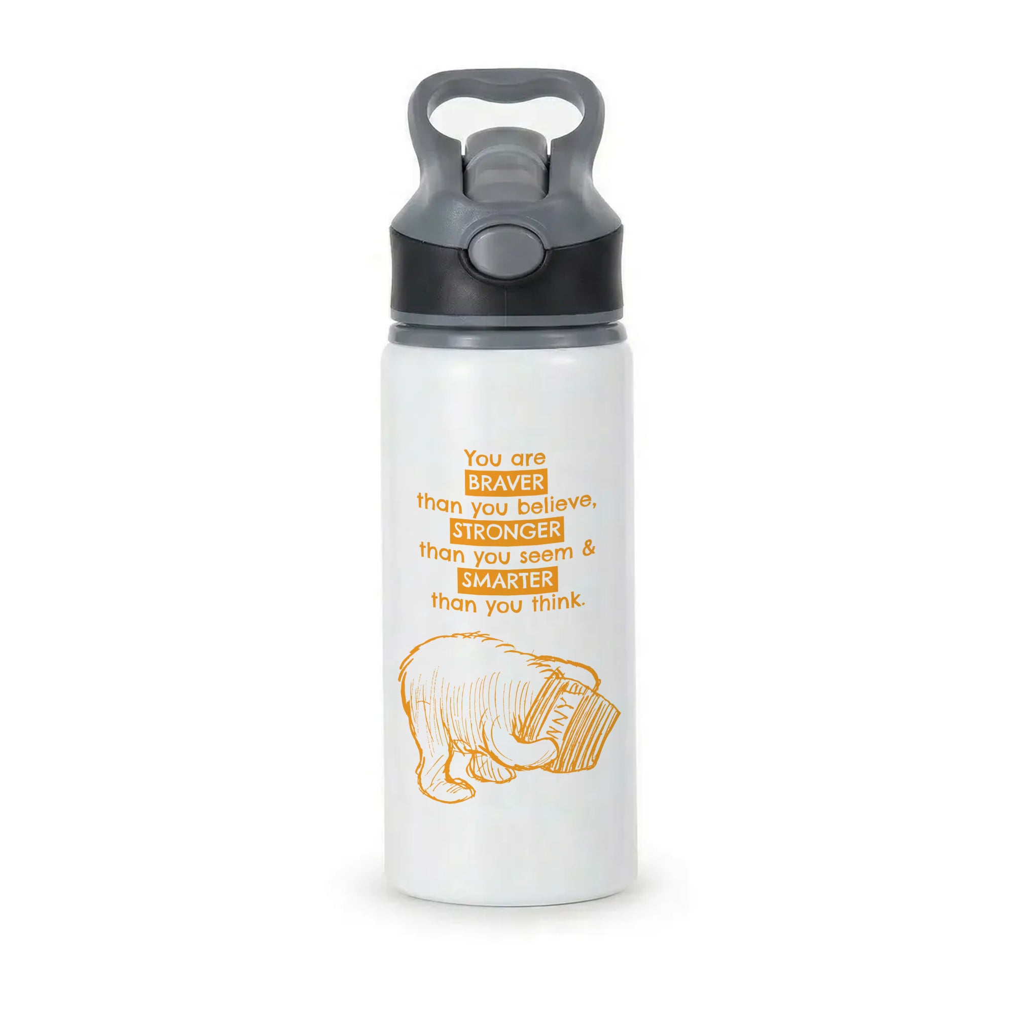 You Are Braver Active Water Bottle - Black