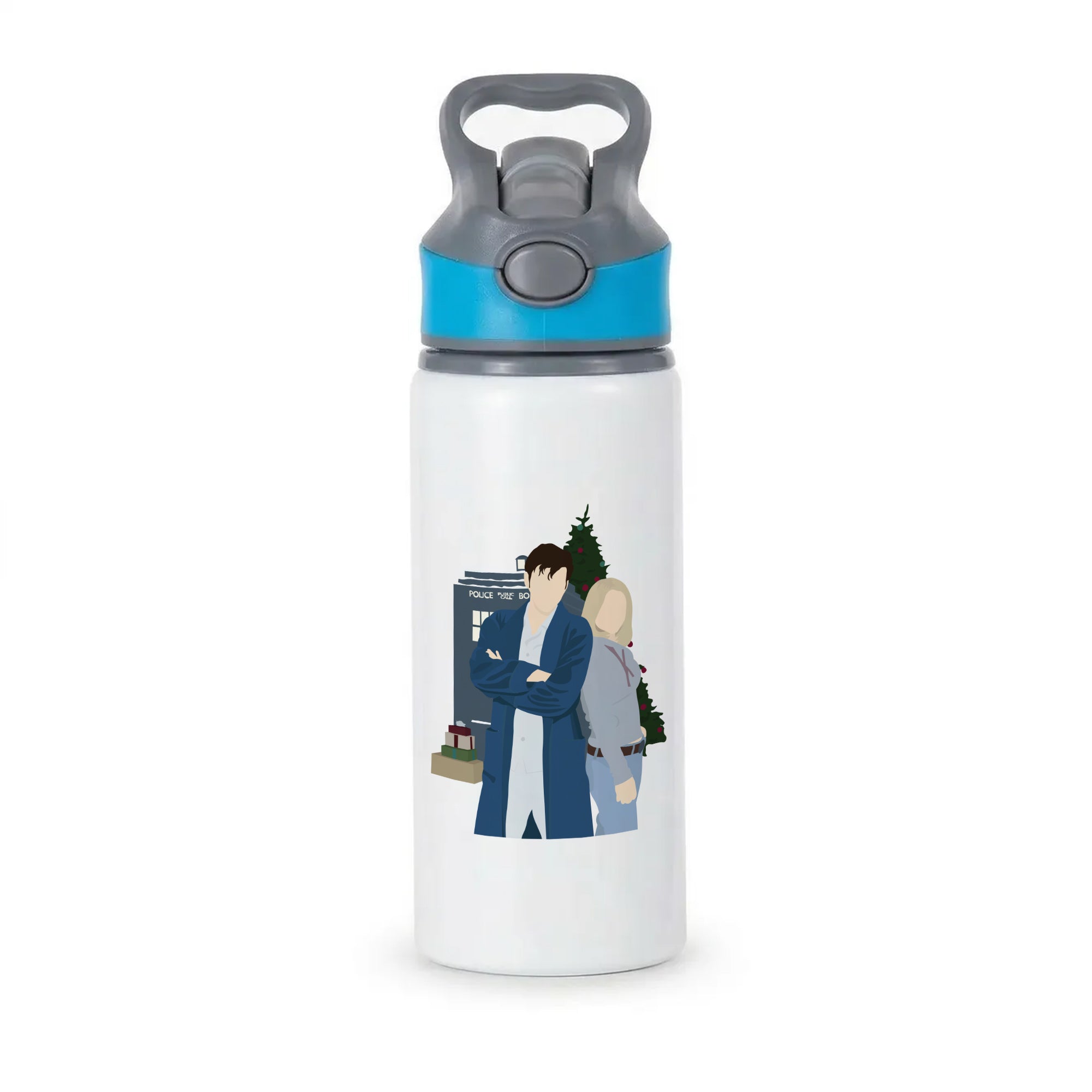 Rose And The Doctor Active Water Bottle - Blue