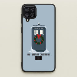 All I Want For Christmas Is Who - Doctor Who  - Doctor Who Phone Case for Galaxy A12