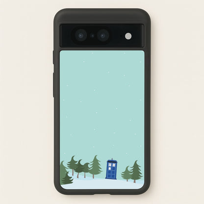 Christmas Tardis - Doctor Who  - Doctor Who Phone Case for Google Pixel 8
