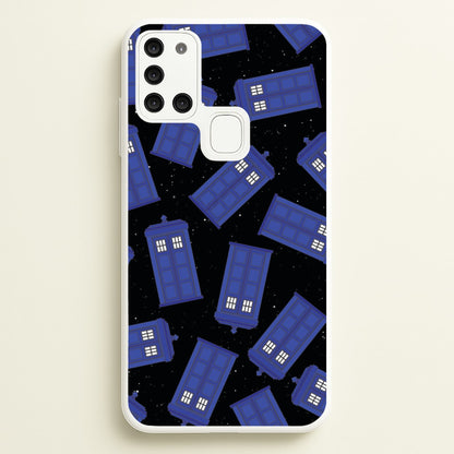 Tardis Pattern  - Doctor Who Phone Case for Galaxy A21s