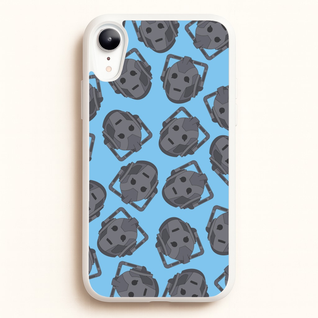 Cyberman Pattern  - Doctor Who Phone Case for iPhone XR