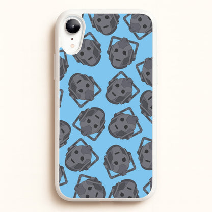 Cyberman Pattern  - Doctor Who Phone Case for iPhone XR