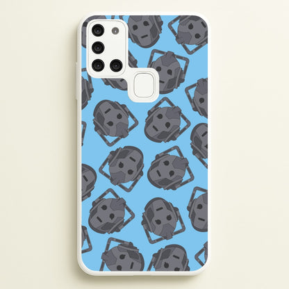 Cyberman Pattern  - Doctor Who Phone Case for Galaxy A21s