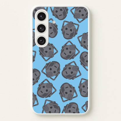 Cyberman Pattern  - Doctor Who Phone Case for Galaxy S24 Plus