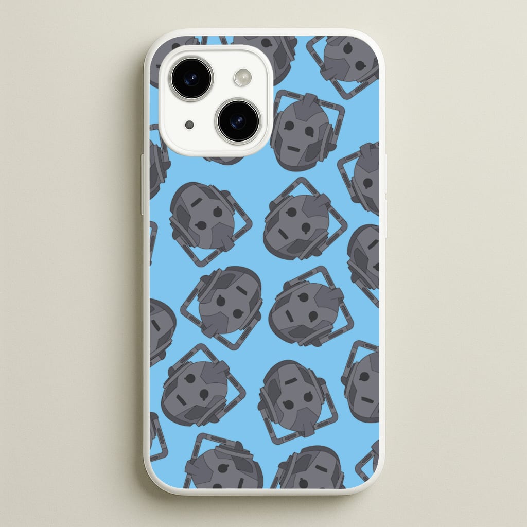 Cyberman Pattern  - Doctor Who Phone Case for iPhone 14 Plus