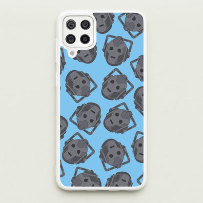 Cyberman Pattern  - Doctor Who Phone Case for Galaxy A12