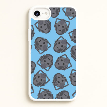 Cyberman Pattern  - Doctor Who Phone Case for iPhone 6 Plus / 7 Plus / 8 Plus