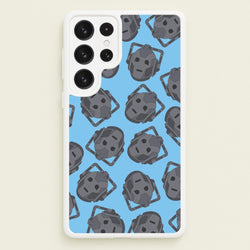 Cyberman Pattern  - Doctor Who Phone Case for Galaxy S22 Ultra