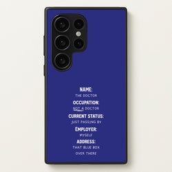 Name And Occupation - Doctor Who  - Doctor Who Phone Case for Galaxy S24 Ultra