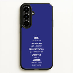 Name And Occupation - Doctor Who  - Doctor Who Phone Case for Galaxy A56