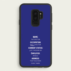 Name And Occupation - Doctor Who  - Doctor Who Phone Case for Galaxy S9 Plus