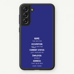 Name And Occupation - Doctor Who  - Doctor Who Phone Case for Galaxy S21