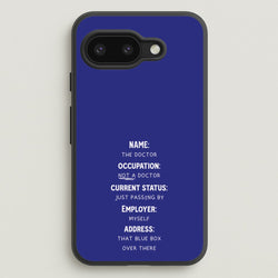 Name And Occupation - Doctor Who  - Doctor Who Phone Case for Google Pixel 9a