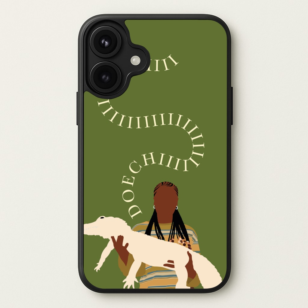 Rapper Holding Alligator Phone Case for iPhone 17