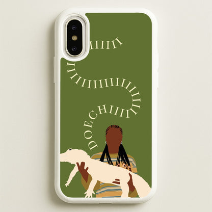Rapper Holding Alligator  - Doechii Phone Case for iPhone X / XS