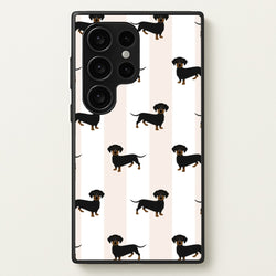 Striped Dachshund - Dog Pattern  - Dog Patterned Phone Case for Galaxy S24 Ultra