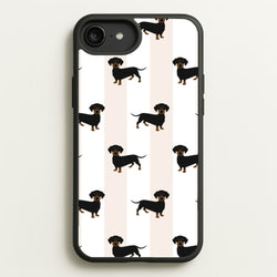 Striped Dachshund - Dog Pattern  - Dog Patterned Phone Case for iPhone 6 Plus / 7 Plus / 8 Plus