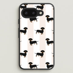 Striped Dachshund - Dog Pattern  - Dog Patterned Phone Case for Google Pixel 9a
