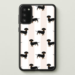 Striped Dachshund - Dog Pattern  - Dog Patterned Phone Case for Galaxy S20