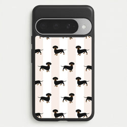 Striped Dachshund - Dog Pattern Phone Case for Google Pixel 10 Pro XL