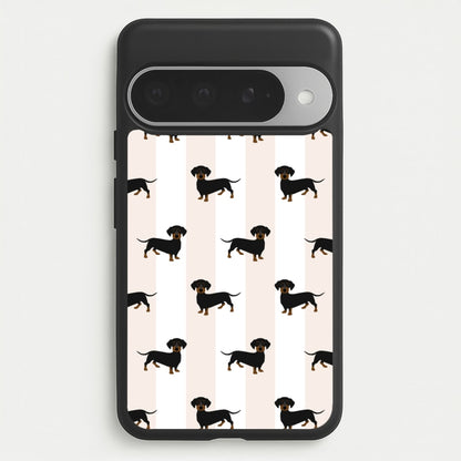 Striped Dachshund - Dog Pattern Phone Case for Google Pixel 10 Pro XL
