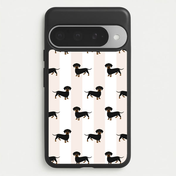 Striped Dachshund - Dog Pattern Phone Case for Google Pixel 10 Pro XL