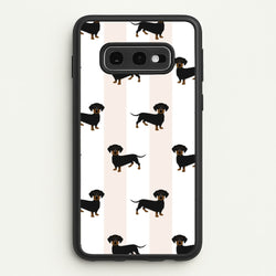 Striped Dachshund - Dog Pattern  - Dog Patterned Phone Case for Galaxy S10e