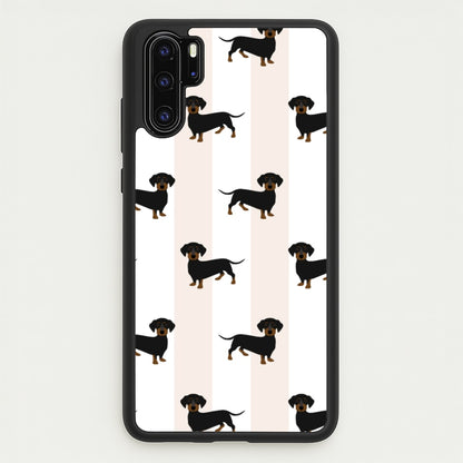 Striped Dachshund - Dog Pattern  - Dog Patterned Phone Case for Huawei P30 Pro