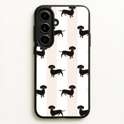 Striped Dachshund - Dog Pattern  - Dog Patterned Phone Case for Galaxy A56