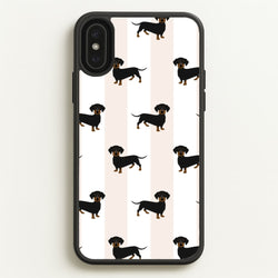 Striped Dachshund - Dog Pattern  - Dog Patterned Phone Case for iPhone XS Max