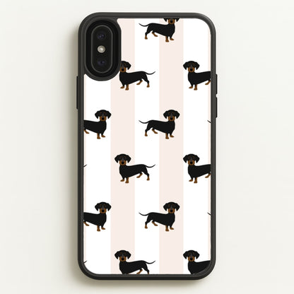Striped Dachshund - Dog Pattern  - Dog Patterned Phone Case for iPhone XS Max