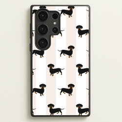 Striped Dachshund - Dog Pattern  - Dog Patterned Phone Case for Galaxy S25 Ultra